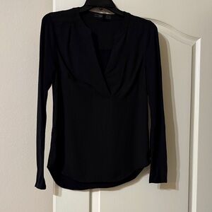 BCBGMaxAzria Black Long Sleeve Blouse